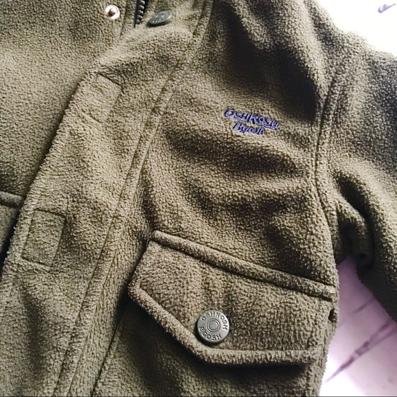 Oshkosh Reversible Green Plaid Hooded Jacket - Picture 7 of 8